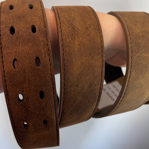 Men’s Belt Brown Genuine Leather NWT 64" Belt Touger Joy - Picture 3 of 7